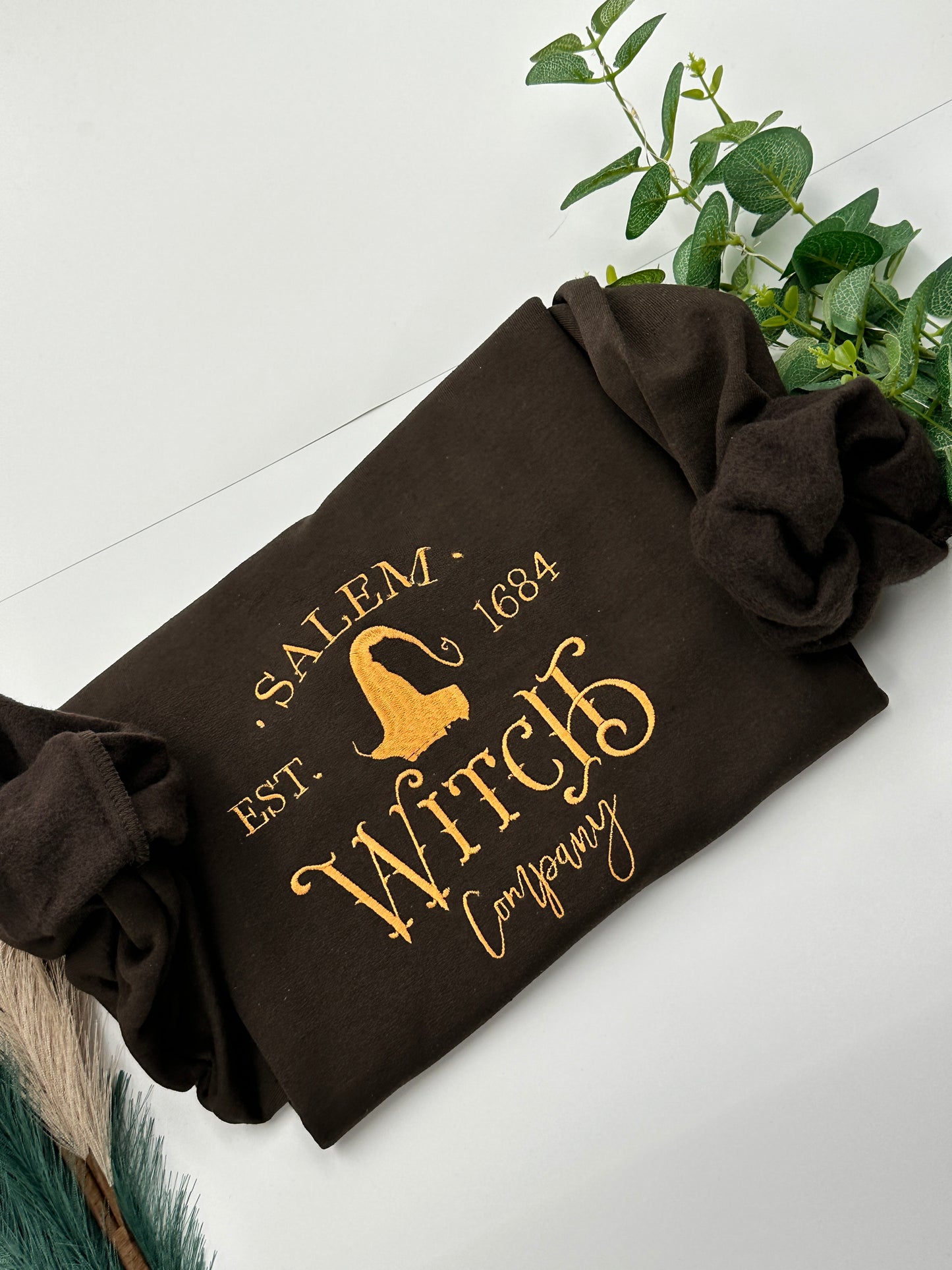 Embroidered Salem Witch Halloween Jumper