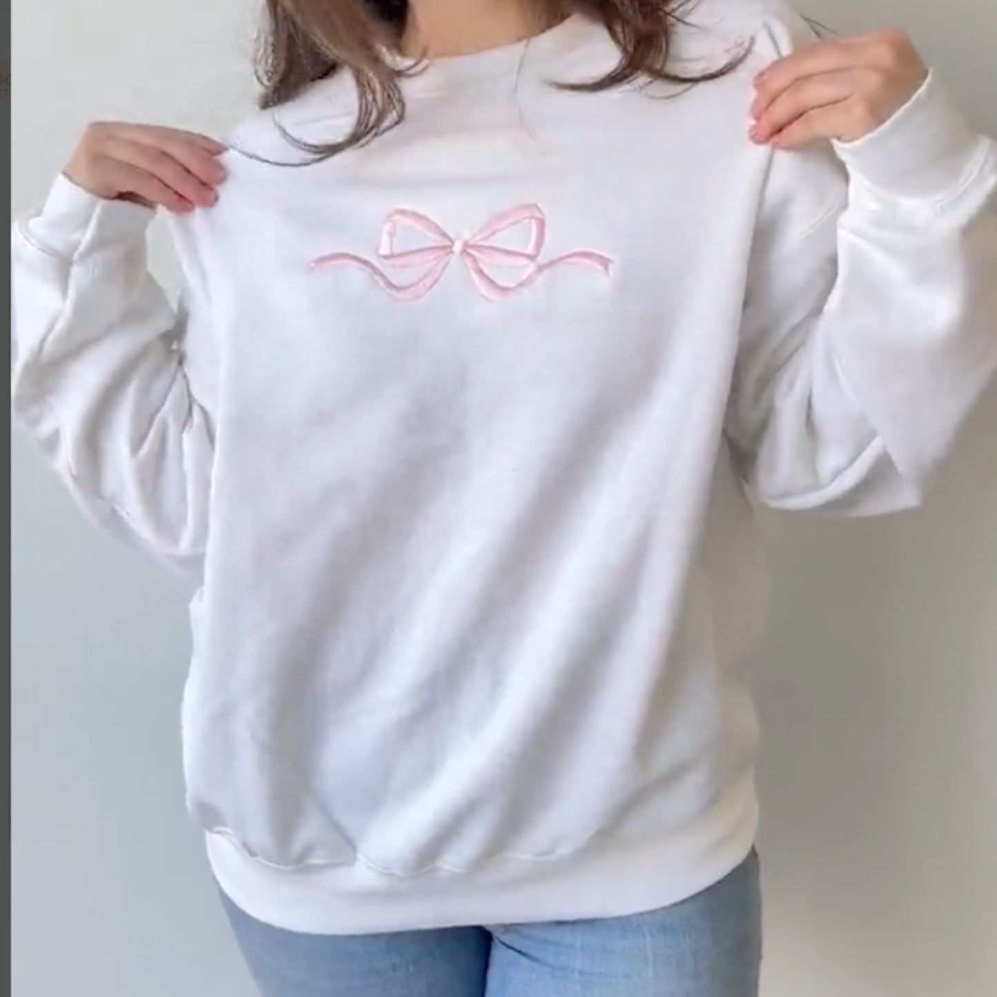 Cute Bow Embroidered Gemma Sweatshirt