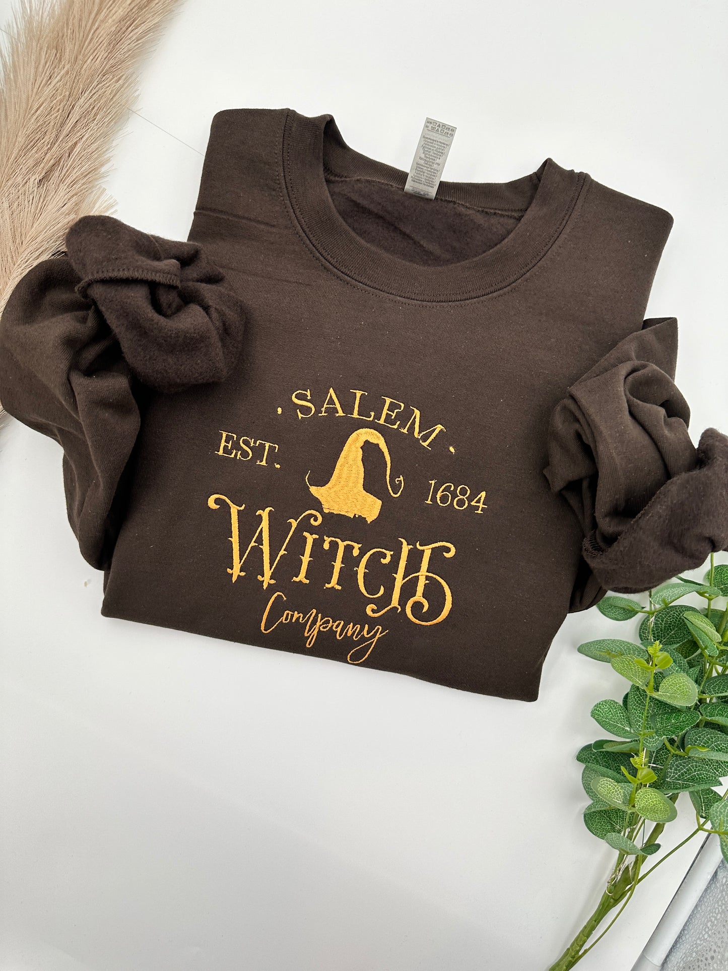 Embroidered Salem Witch Halloween Jumper