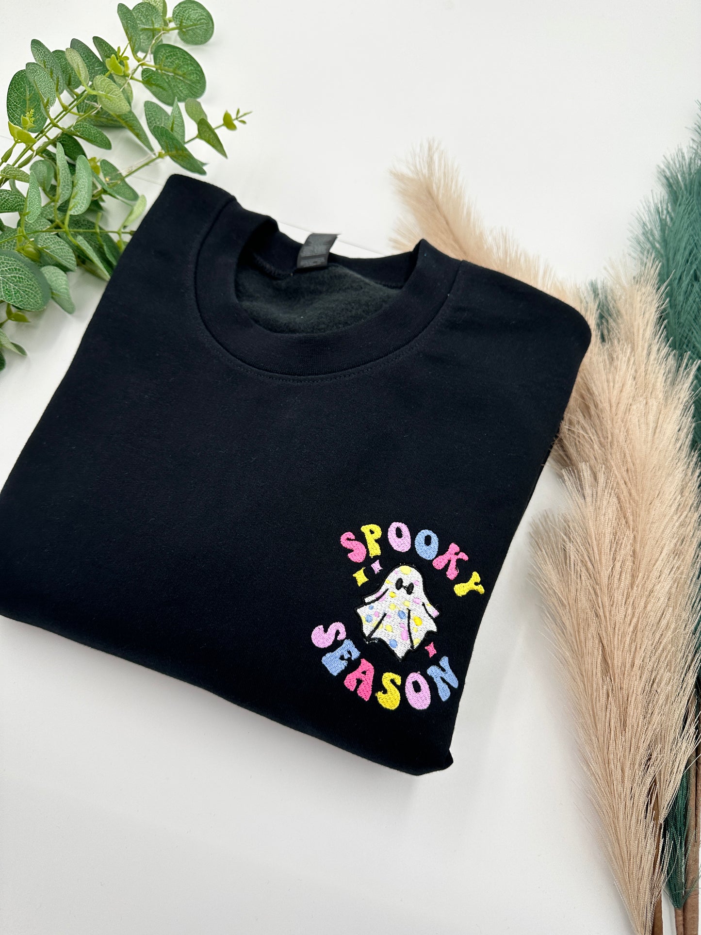 Embroidered Spooky Season Jumper