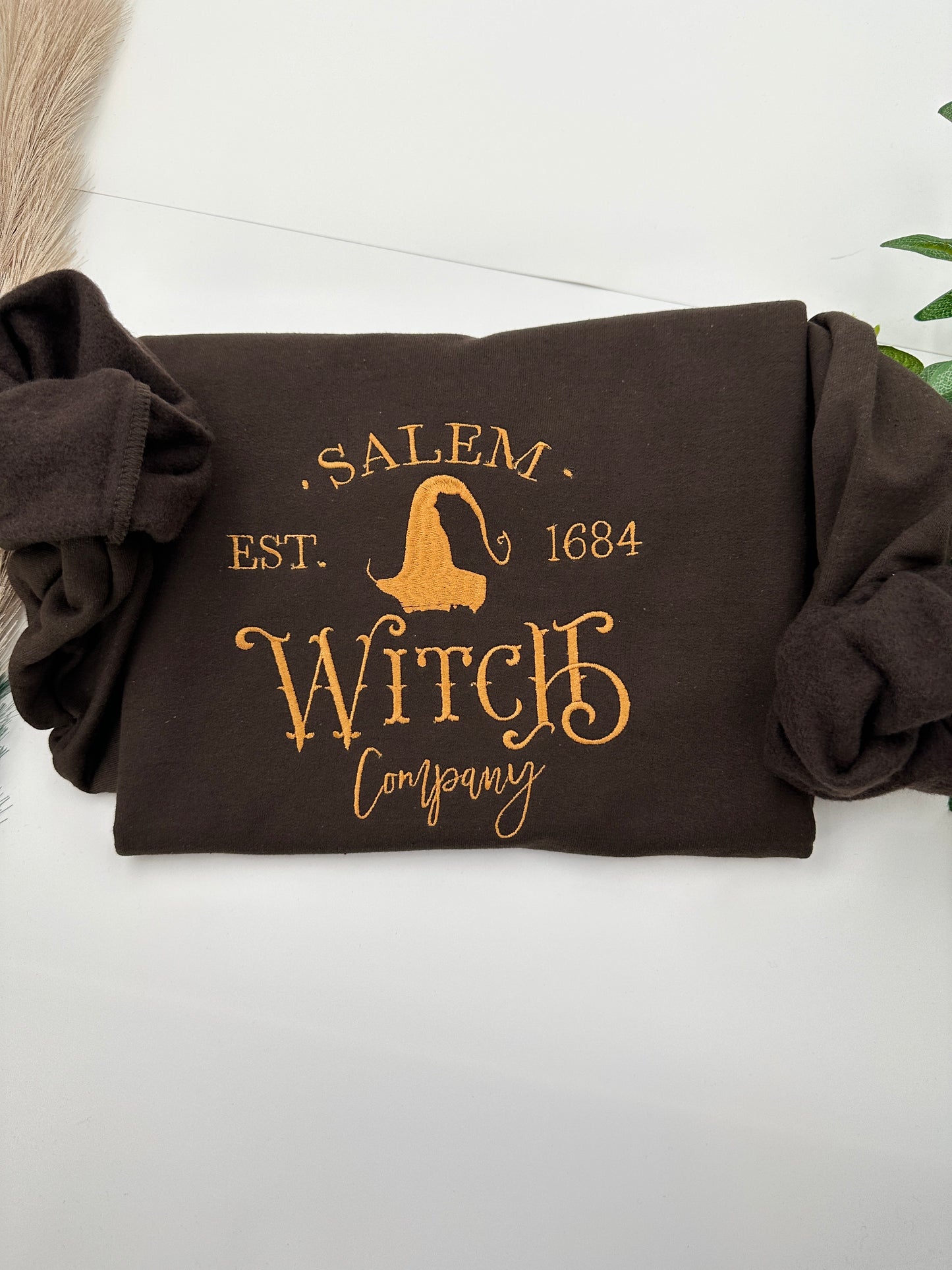 Embroidered Salem Witch Halloween Jumper