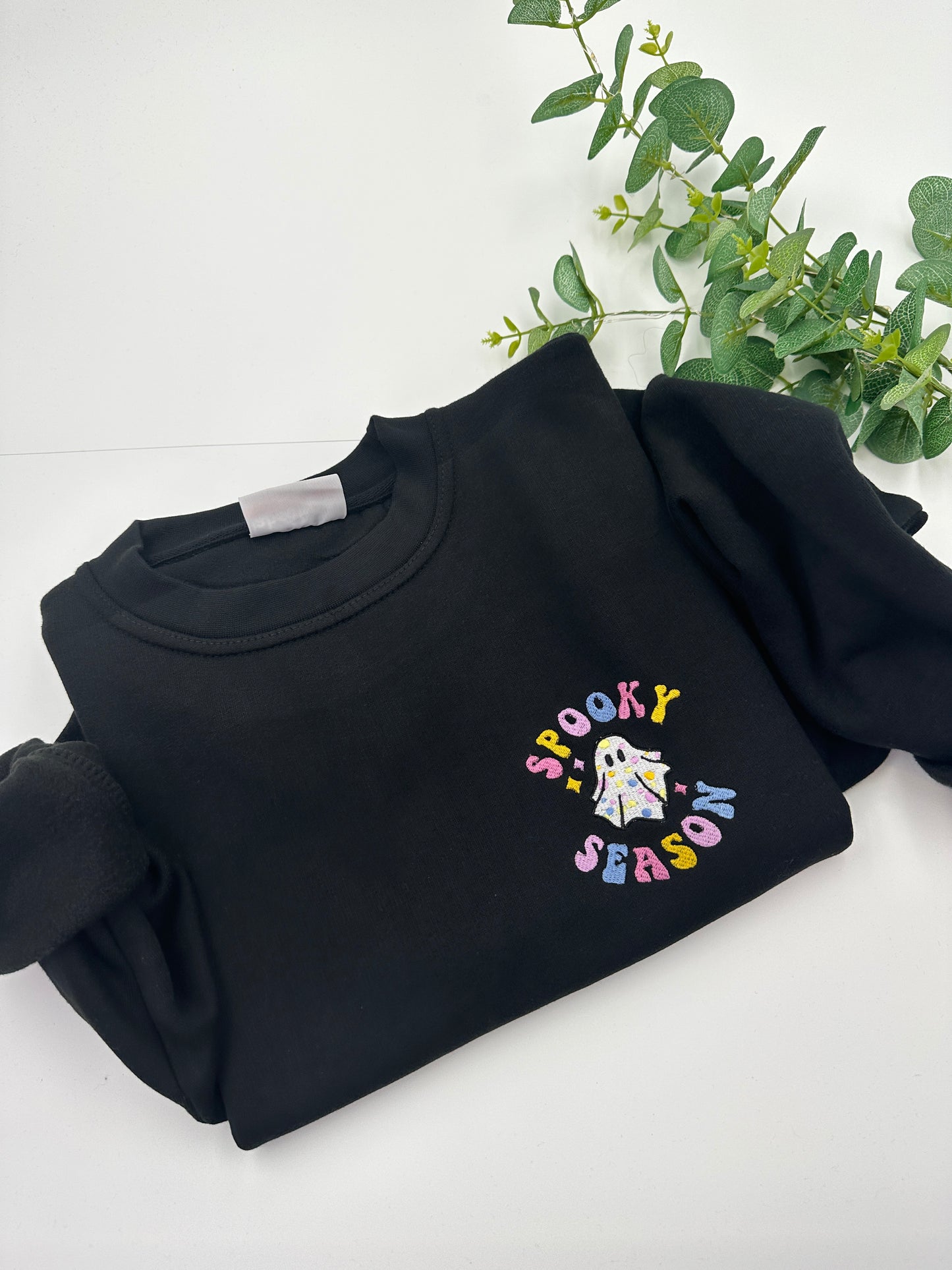 Embroidered Spooky Season Jumper