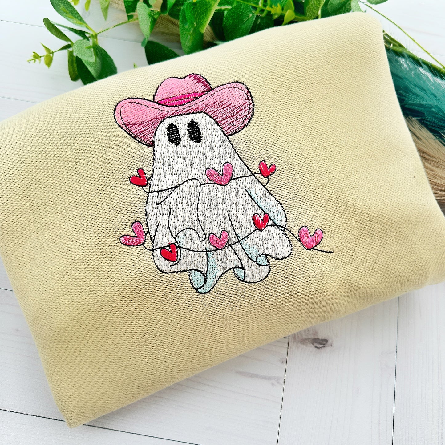 Ghost Valentine’sday Embroidered Sweatshirt