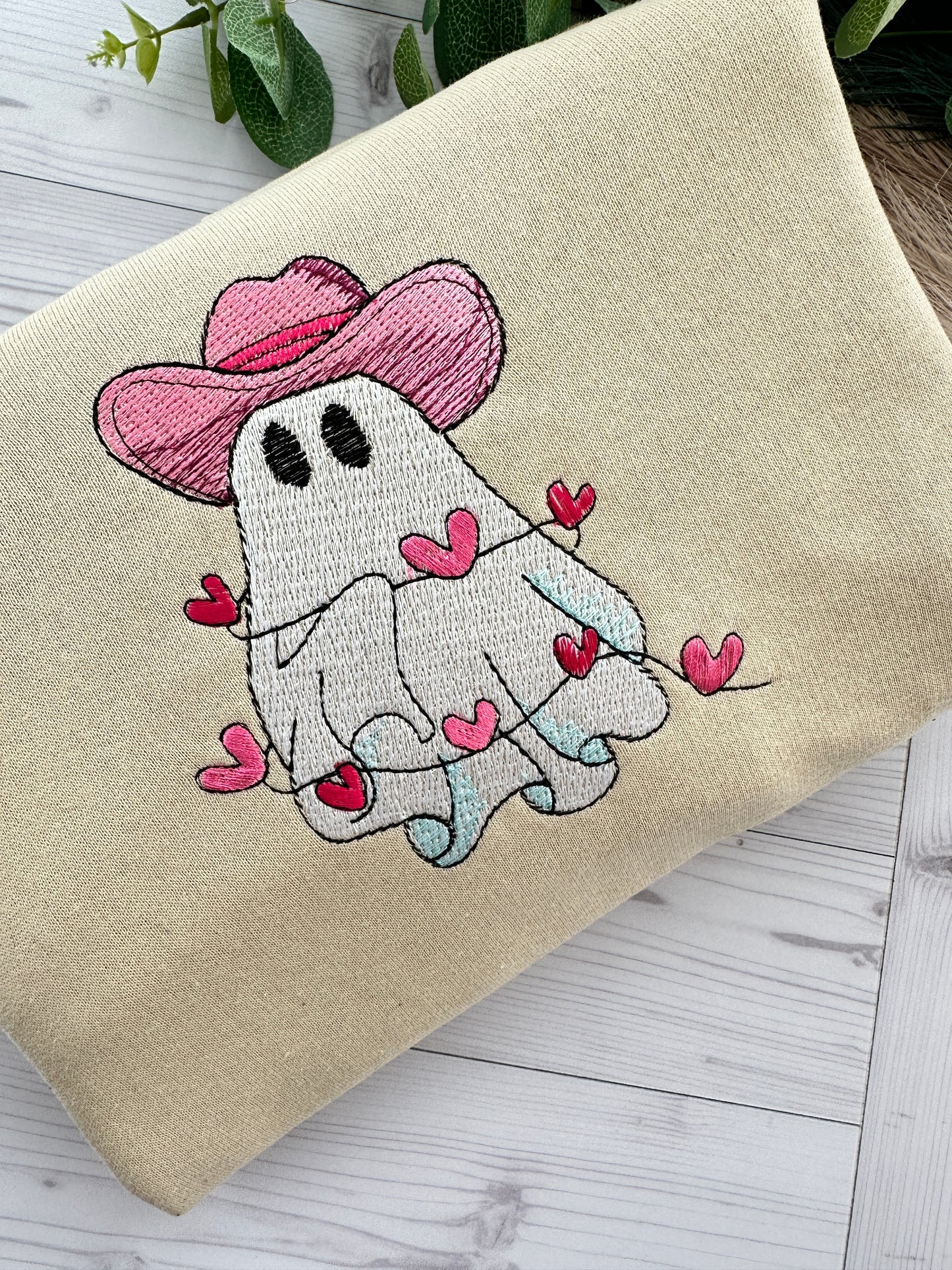 Ghost Valentine’sday Embroidered Sweatshirt