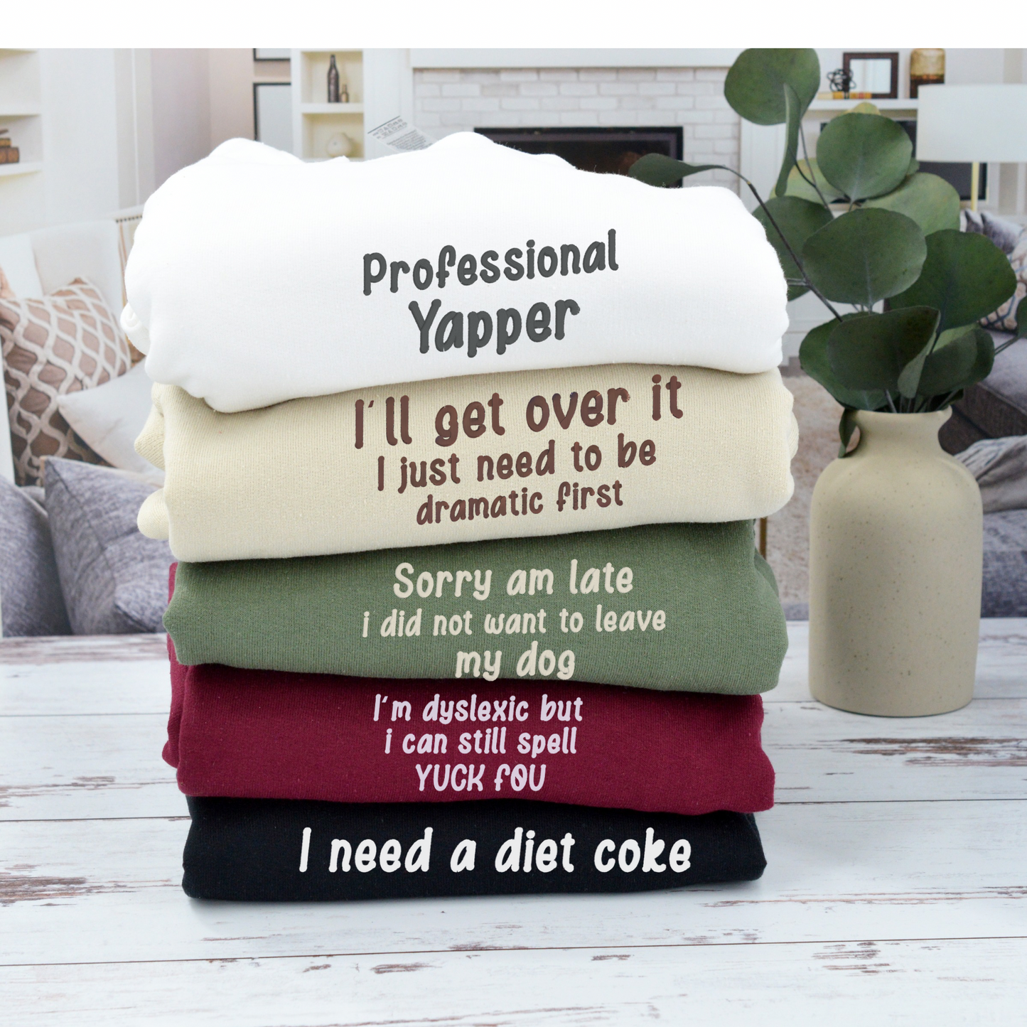 Custom Embroidered Slogan Sweatshirt, Hoodie
