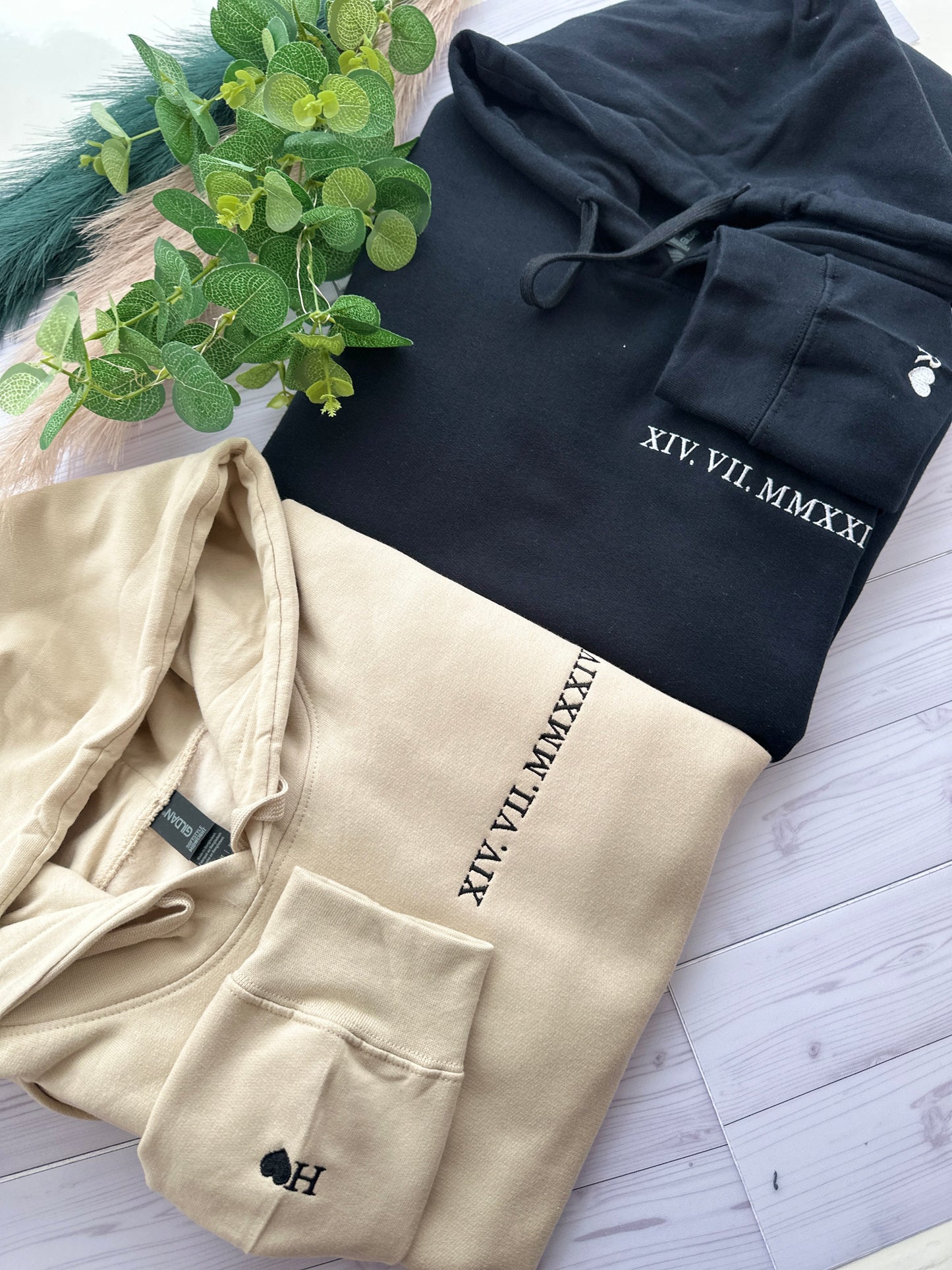 Roman Numeral Hoodie Valentine Gift Anniversary Gifts Wedding Gift Personalised Gift Gifts for Her Engagement Gifts Bride Gift Couple gifts