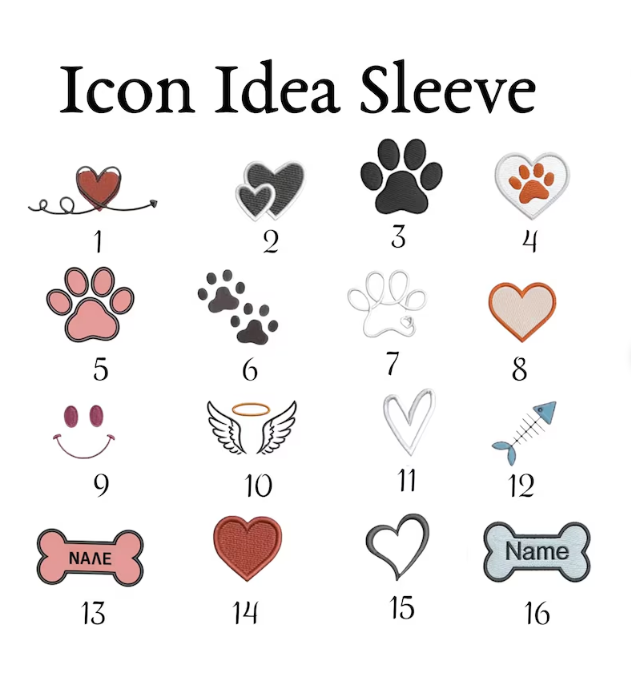 Custom Pet Portrait Embroidered Sweatshirt Hoodie