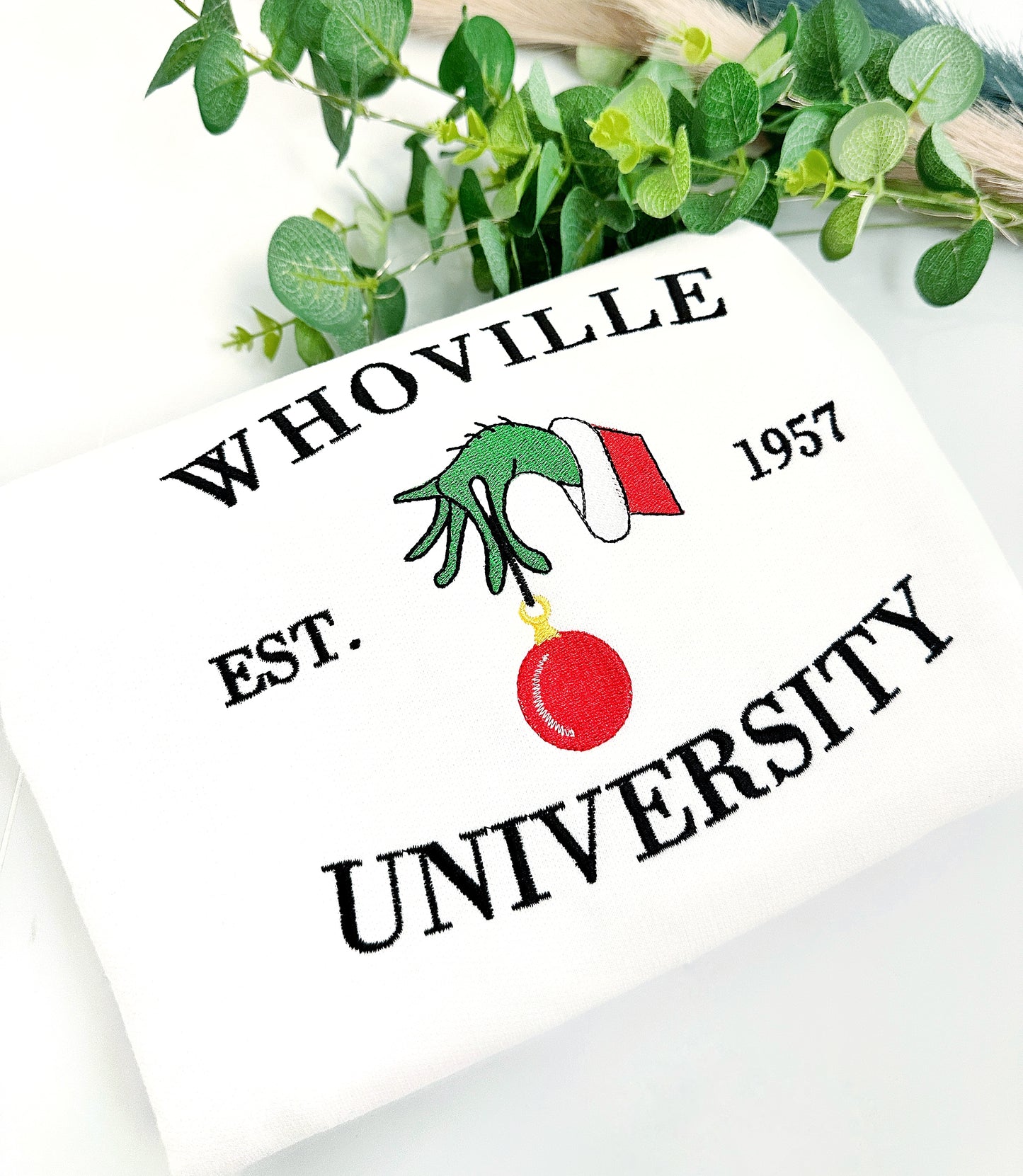 Whoville University Embroidered Sweatshirt Crewneck