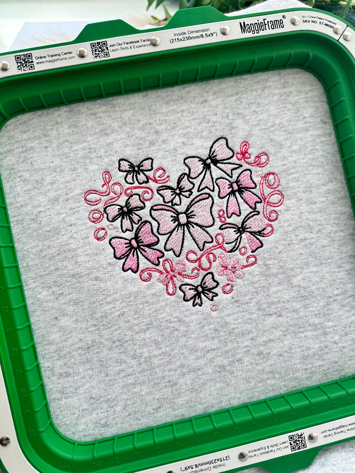 Coquette bow Embroidered Hoodie Perfect