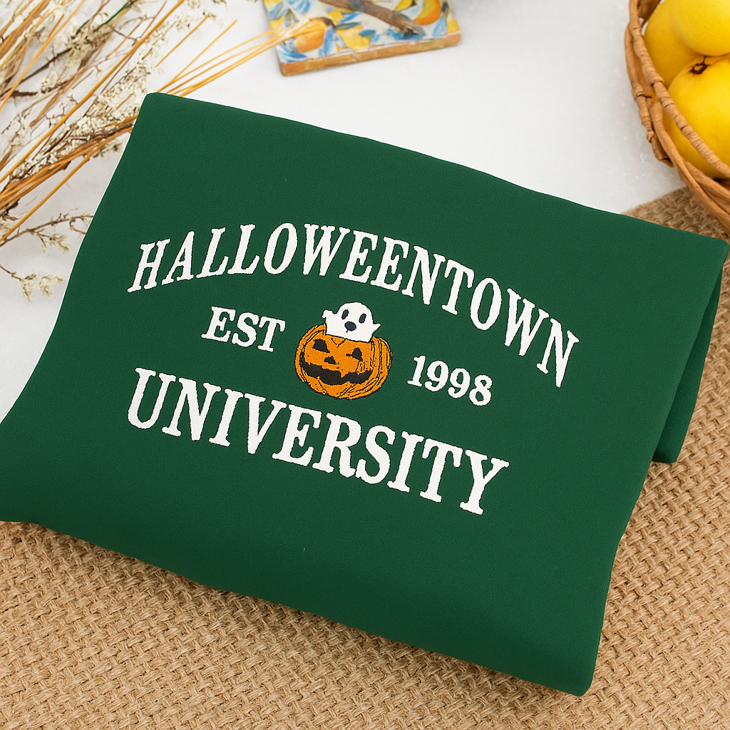 Halloween town Embroidered Spooky Ghost Cute Halloween Jumper