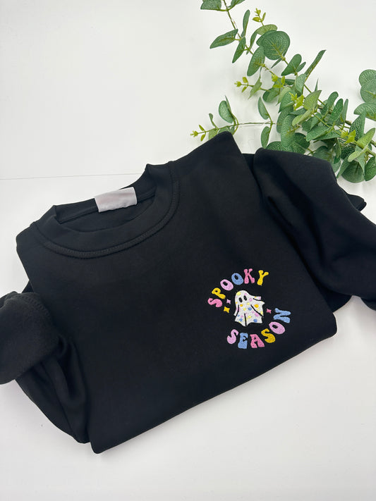 Embroidered  Spooky Season Jumper