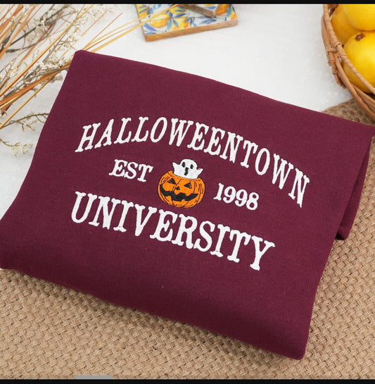 Halloween town Embroidered Spooky Ghost Cute Halloween Jumper
