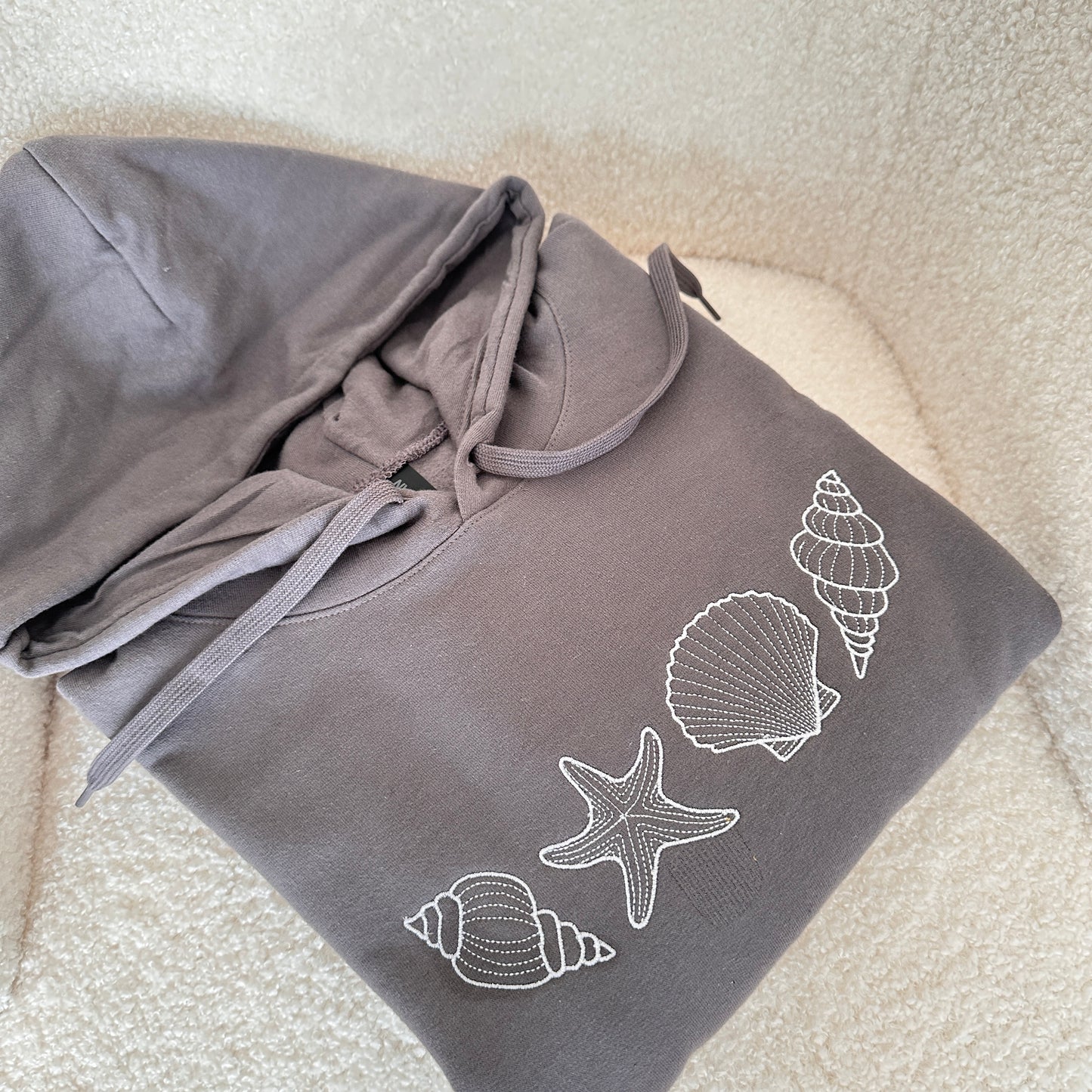 Seashell Embroidered Hoodie Jumper