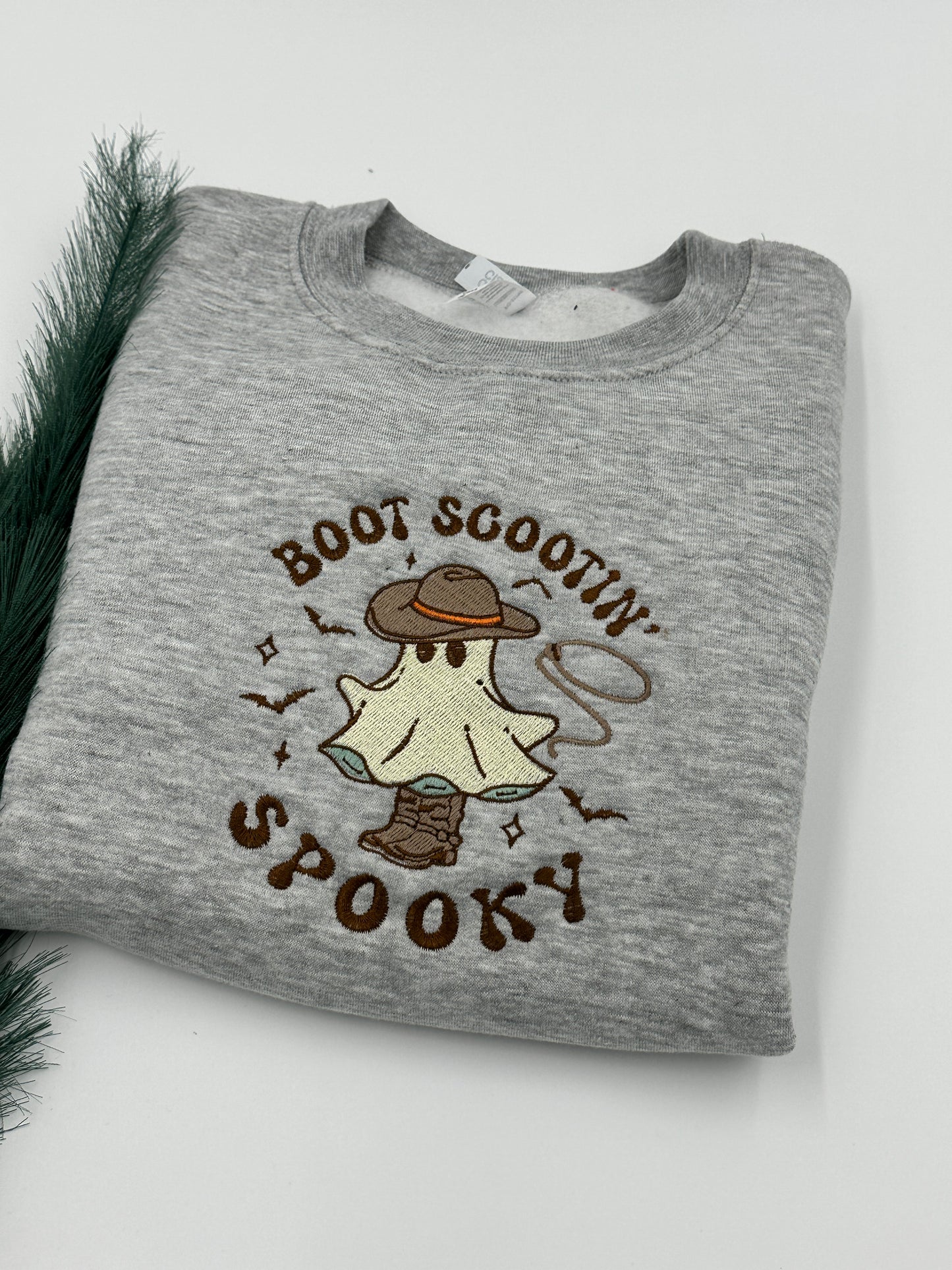 Embroidered Boot Scootin Spooky Jumper
