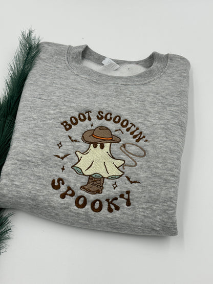 Embroidered Boot Scootin Spooky Jumper