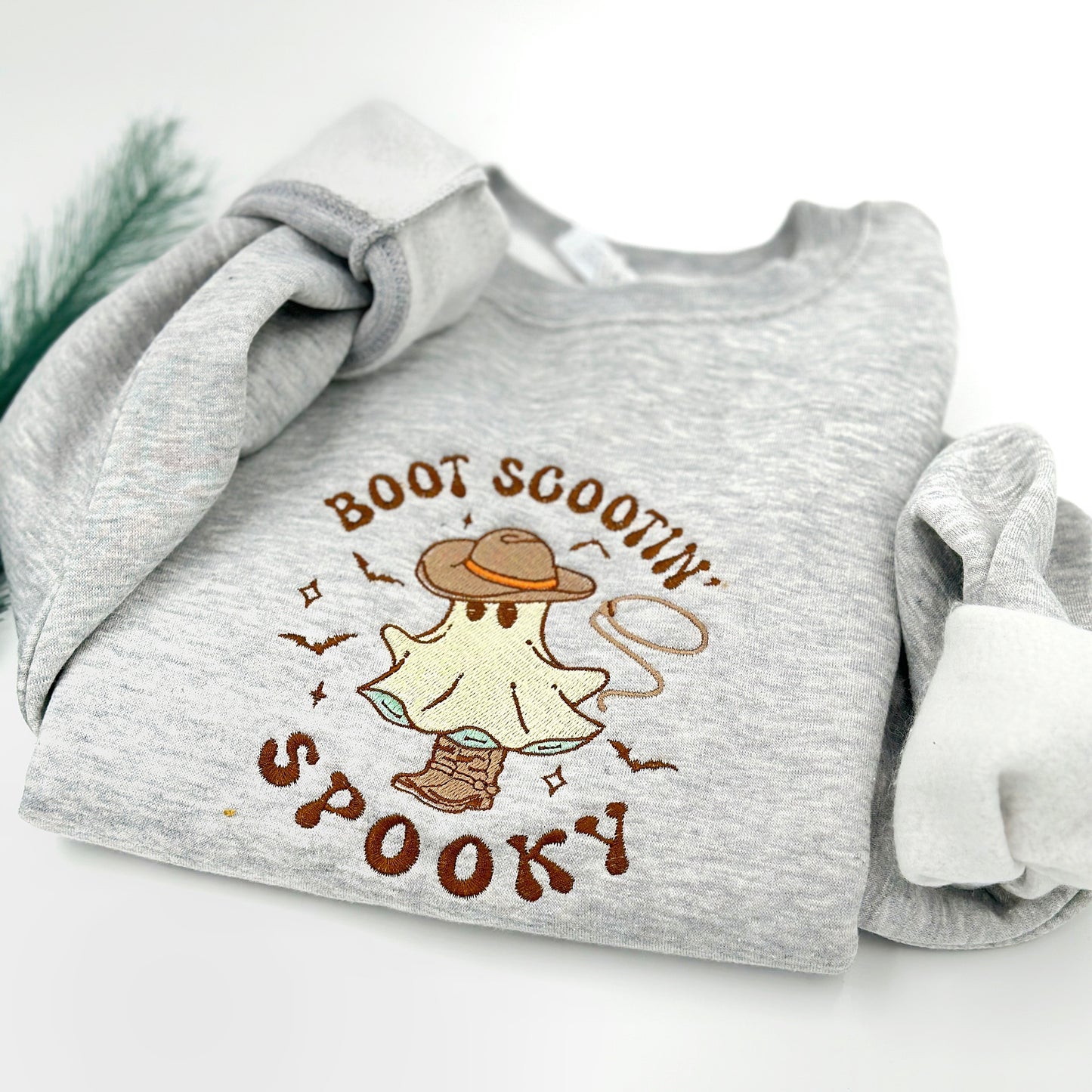 Embroidered Boot Scootin Spooky Jumper