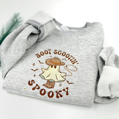Embroidered Boot Scootin Spooky Jumper