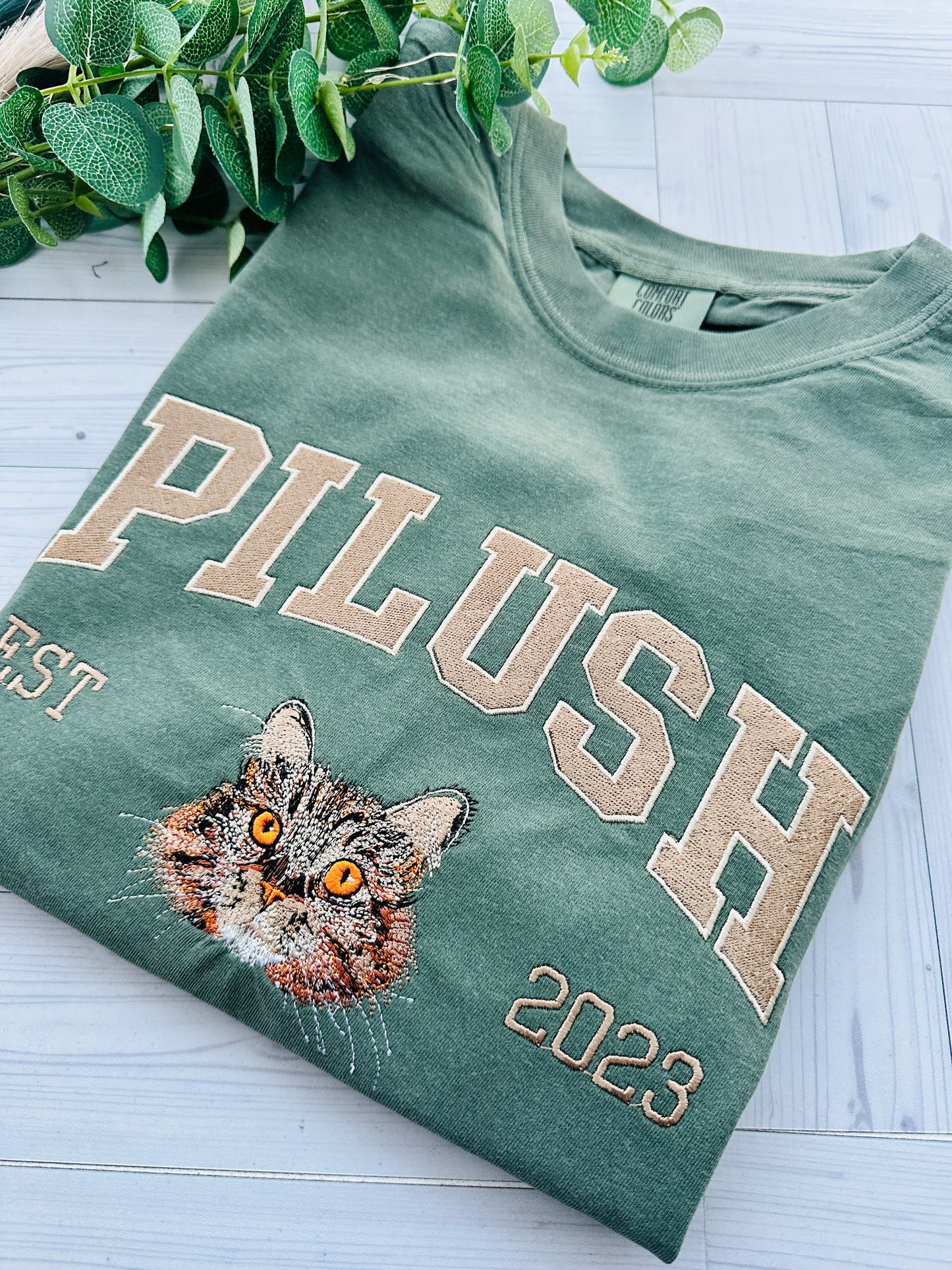 Custom Pet Portrait Embroidered Sweatshirt Hoodie