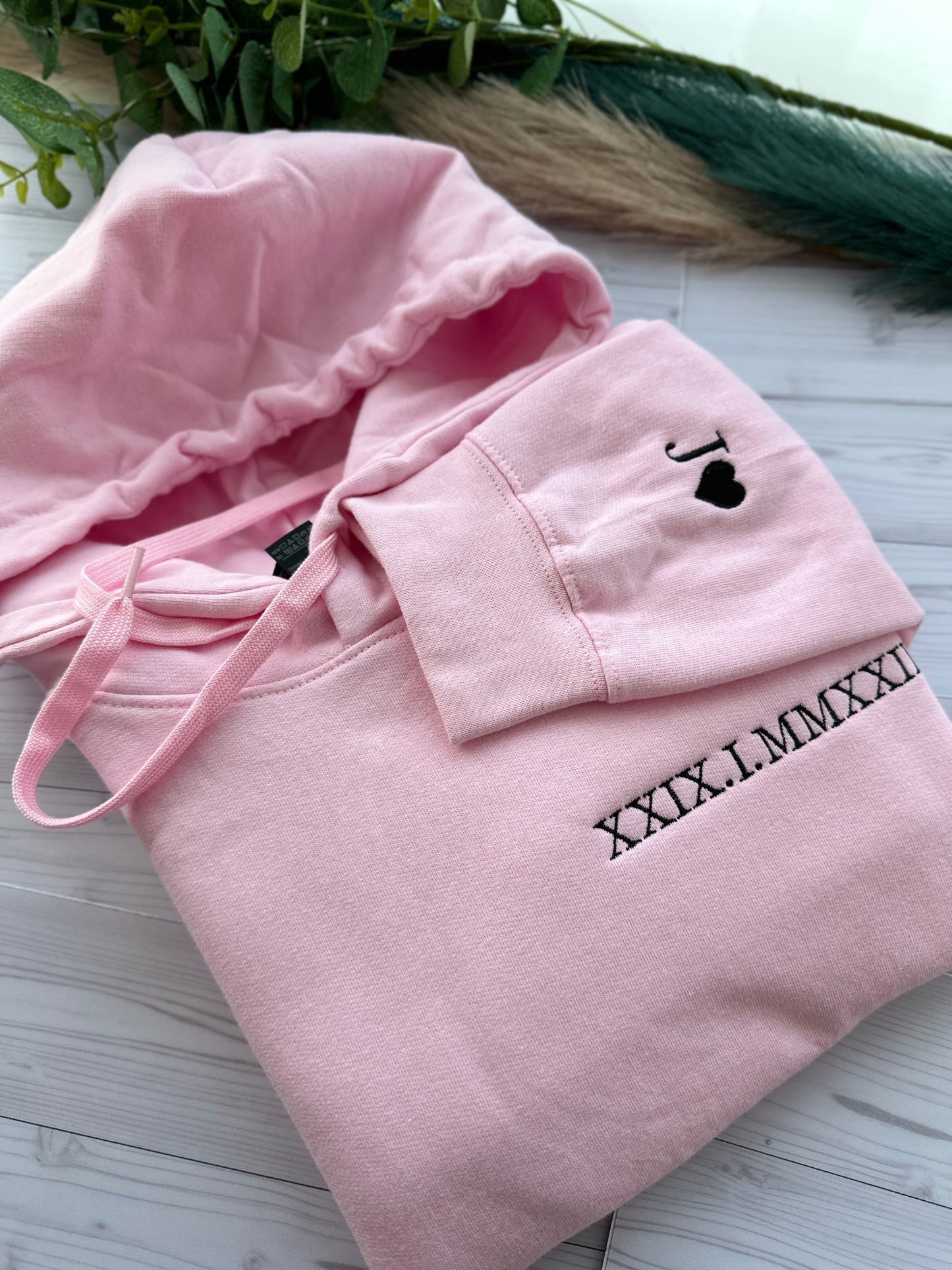 Roman Numeral Hoodie Anniversary Gifts Wedding Gift Personalised Gift Gifts for Her Engagement Gifts Bride Gift Couple gifts