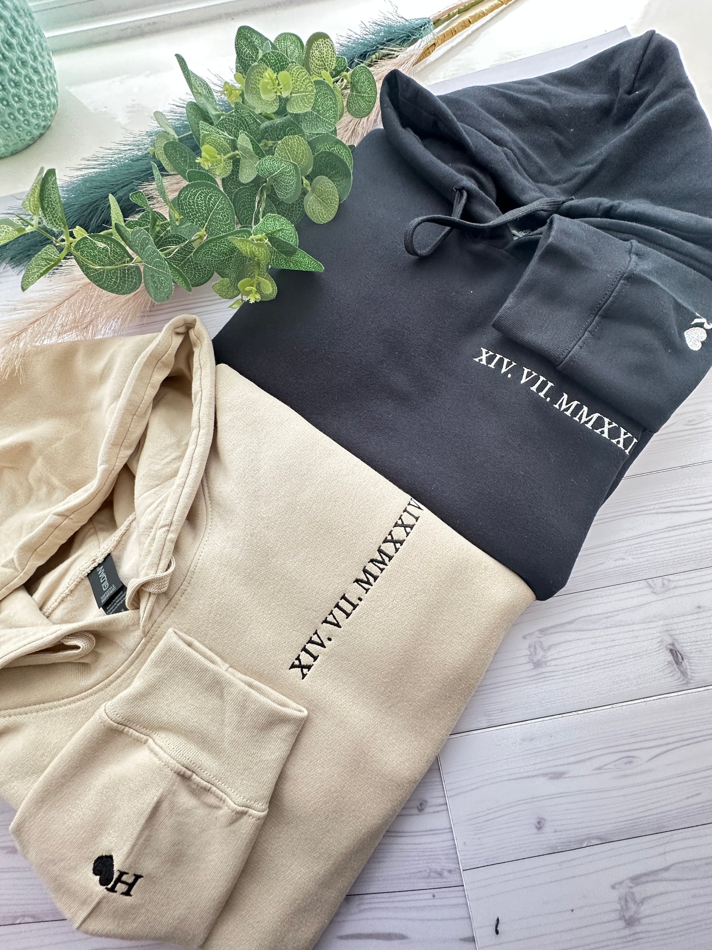 Roman Numeral Hoodie Anniversary Gifts Wedding Gift Personalised Gift Gifts for Her Engagement Gifts Bride Gift Couple gifts